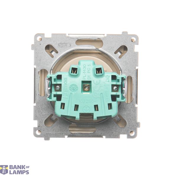 Single fiber optic socket, Silver matt, metalic image 1
