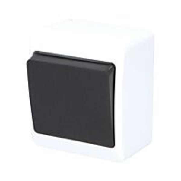 GALATEA AC switch no. 6 10A 230V on plaster IP44 white/black image 1