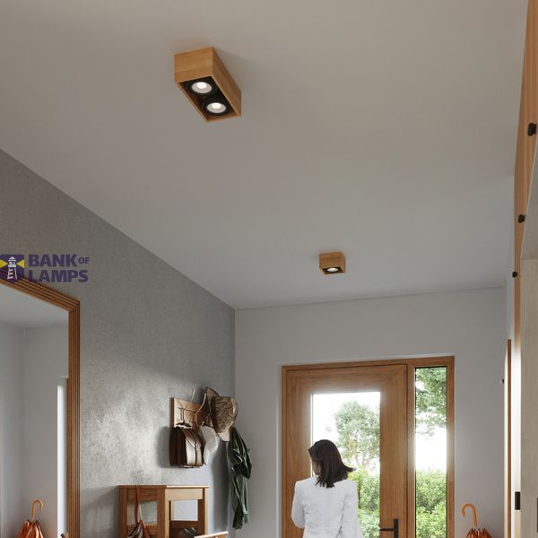 SPOT QUATRO 1 NATURAL WOOD GU10 1X40W IP20 image 5