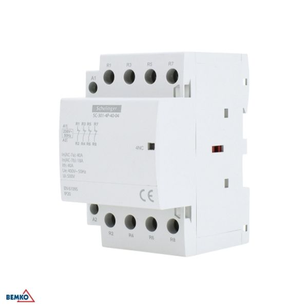 MODULAR CONTACTOR SC301 4P 40A TYP 40 (4NO + 0NC) SCHELINGER image 1