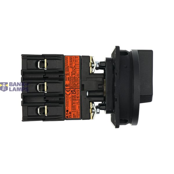P3 Main switch, 80 A,Rear mounting, 4 pole, Form V/SVB, Black, Door co image 5