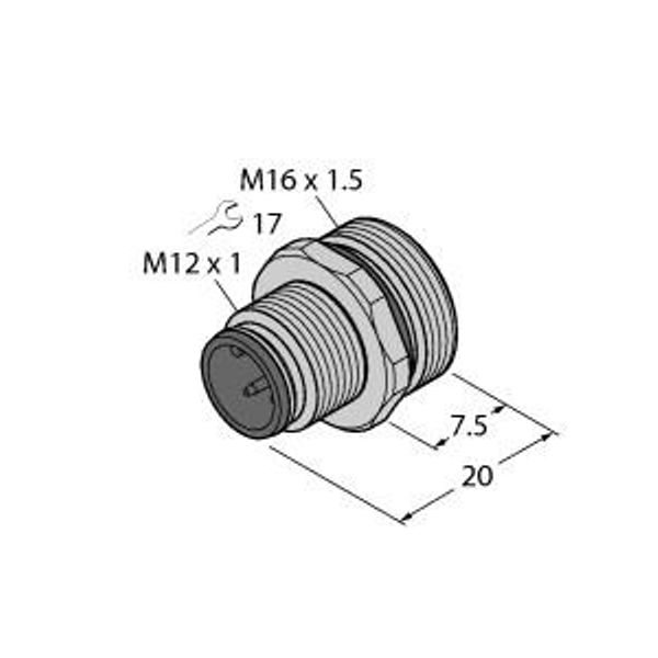 Male Receptacle with Solder Contacts, Front-mounted   EC-FS8-L/16 image 1