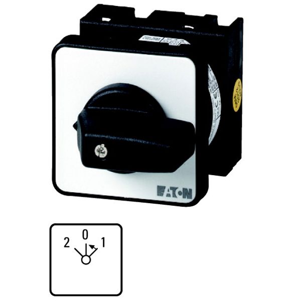 T0-3-15392/E Universal control switches, T0, 20 A, flush mounting, 3 contact unit(s), Contacts: 6, 45 °, maintained, With 0 (Off) position, With spring-return to 0 image 1