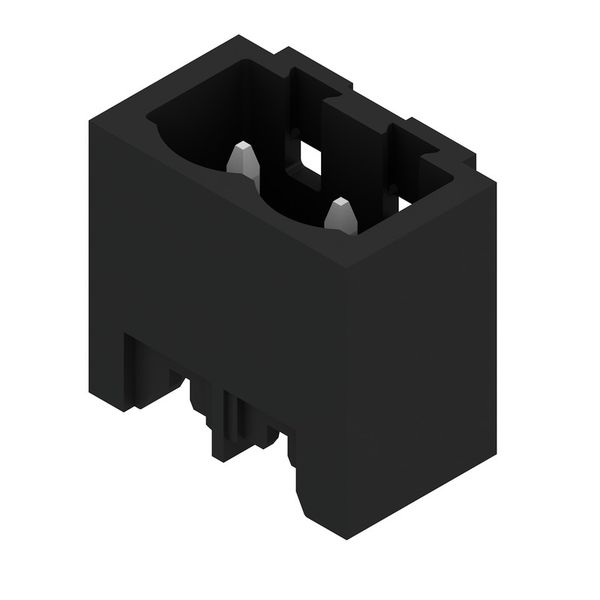 PCB plug-in connector, male header, closed side, THT/THR solder connection, 5.00 mm, Number of poles: 2, 180°, Solder pin length (l): 1.5 mm, tinned, black, Tape image 2