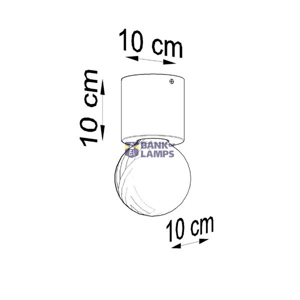 SALGADO BETON CEILING LIGHT E27 1X60W IP20 image 9