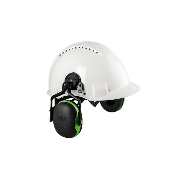 3M™ PELTOR™ Earmuffs, Green, Helmet Mounted, X1P5E image 4
