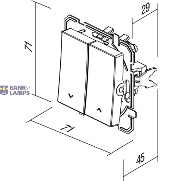PUSH BUTTON SHUTTERS 10A 250V~ TI NT 09 XO 4415036 image 5