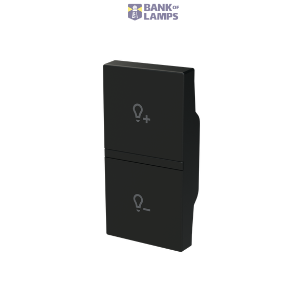 Rocker cover dimmer symbol - 1M - Matt Black image 2