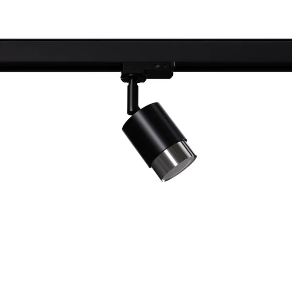 3 PHASE MOVABLE TRACK SPOTLIGHT NERO BLACK/CHROME GU10 3000K 7W 510LM image 1