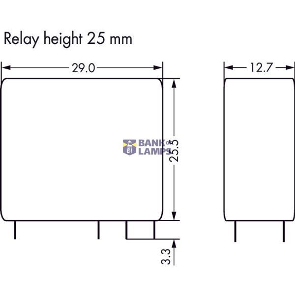Basic relay Nominal input voltage: 48 VDC 1 changeover contact image 1