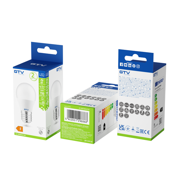 LED Bulb E27, B45, 8 W, 720 lm, 4000K, AC175-250V, 160° image 3