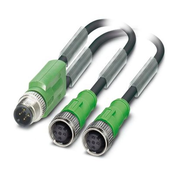 SAC-3P-M12Y/2X0,3PUR/FS B BKVA - Sensor/actuator cable image 1