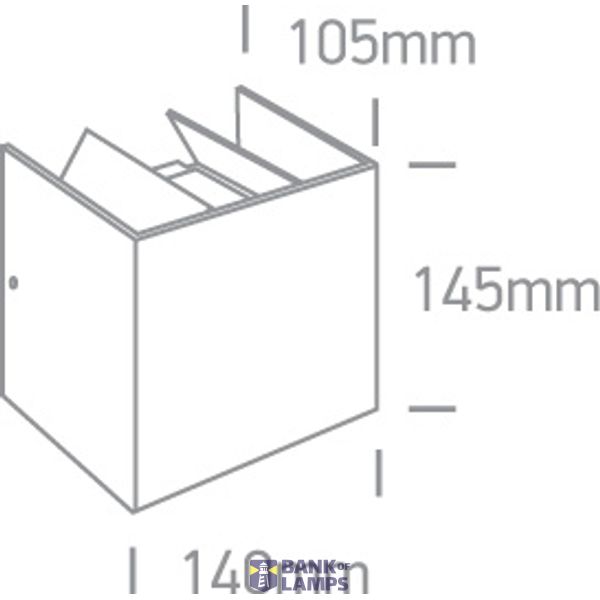 WHITE WALL 2x3W WW IP54 230V image 2