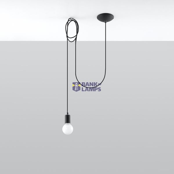 HANGING LAMP EDISON 1 LONG BLACK E27 1X60W IP20 image 9