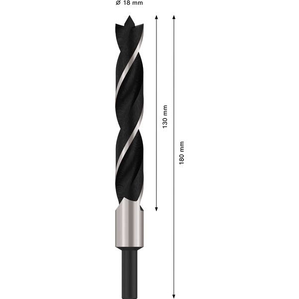 Standard brad point drill bits 18 x 130 x 180 mm, d 10 mm image 1