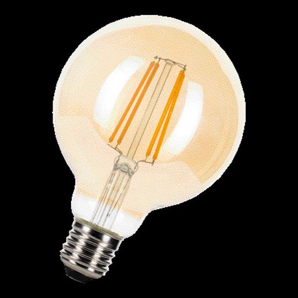 LED Filament G95 E27 240V 8W 2200K Gold Dimm image 2