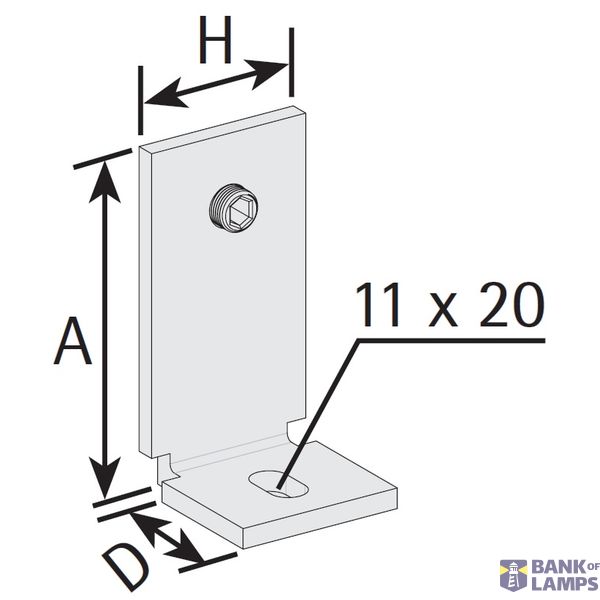 Floor clamp NCF00 C4 Al Clamp image 2