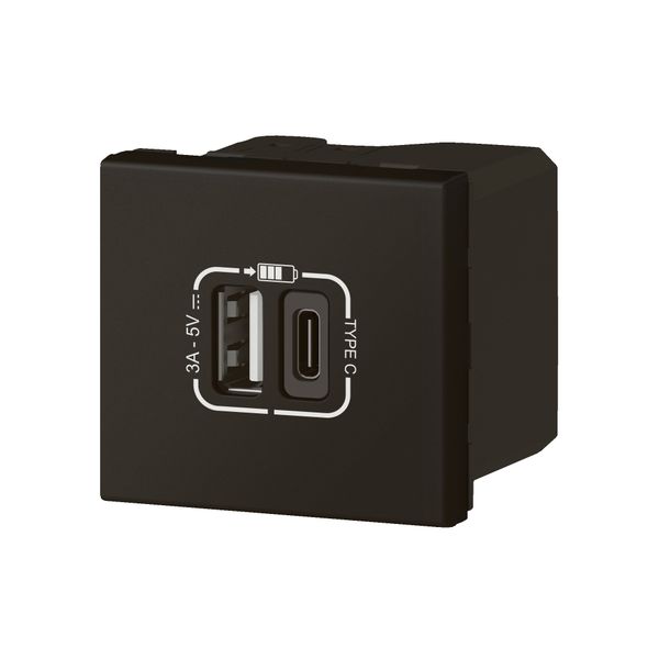 DOUBLE USB LOADER MOSAIC LINK 2M TYPE A+C MAT BLACK image 3