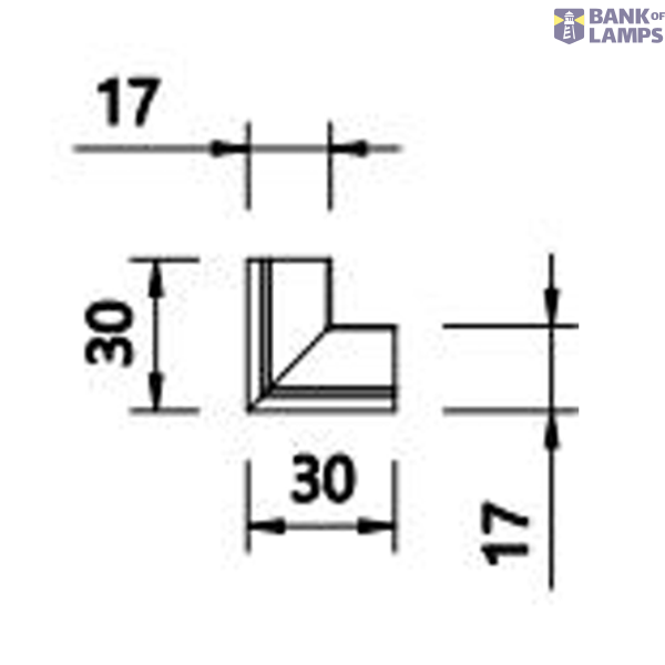 Vertical  90° connector, Black, Trimless Recessed image 2