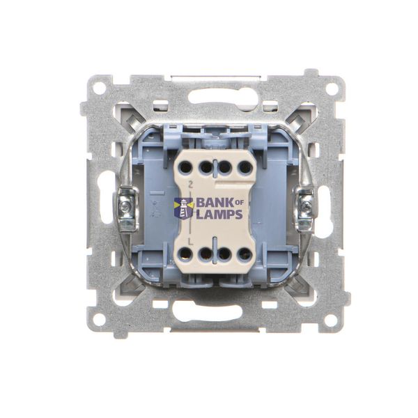 Single socket outlet with earthing for IP44 version with frame seal, without shutters, (module), Simon 24, IP44, 16A, white, Flap color: Same as a cover image 1