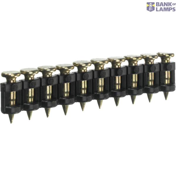 Ordinary steel and concrete pins 38mm, galvanized, yellow, chrome-plated, simple, 2.70 mm, 1000 pcs. image 1