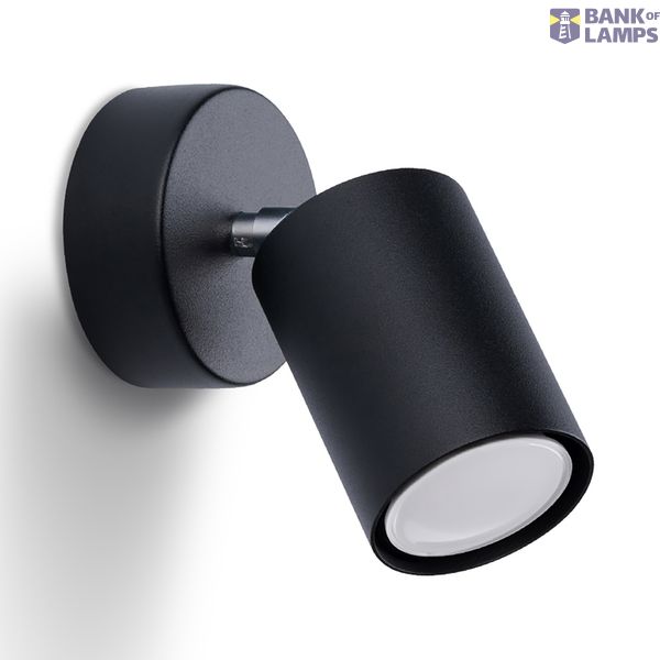 WALL LAMP LEMMI 1 BLACK GU10 1X40 IP20 image 5