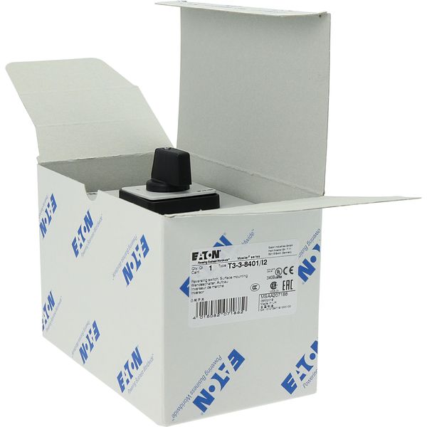 T3-3-8401/I2 Reversing switches, T3, 32 A, surface mounting, 3 contact unit(s), Contacts: 5, 60 °, maintained, With 0 (Off) position, 1-0-2, Design number 8401 image 51