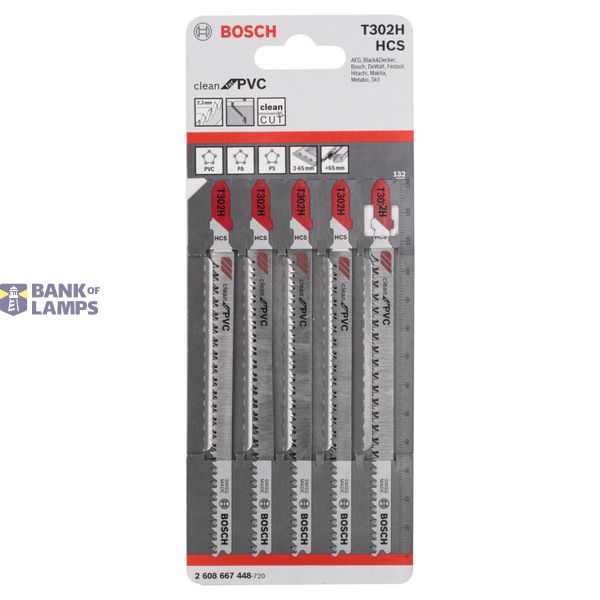 Jigsaw blade T 302 H Clean for PVC 5 pcs. image 2