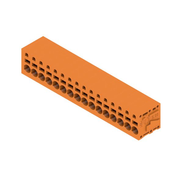Printed circuit board terminals, 5.00 mm, Number of poles: 16, 90°, Solder pin length (l): 3.5 mm, tinned, orange, PUSH IN without actuator, Clamping range, max. : 2.5 mm², Box image 4