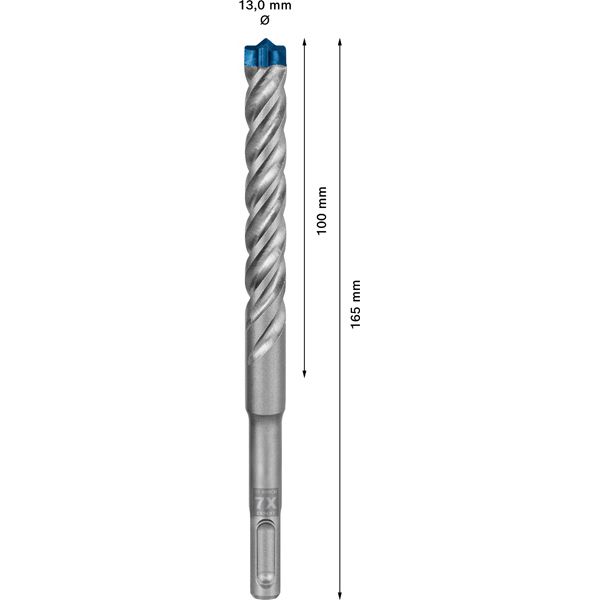 EXPERT SDS plus-7X Hammer Drill Bit 13 x 100 x 165 mm image 2