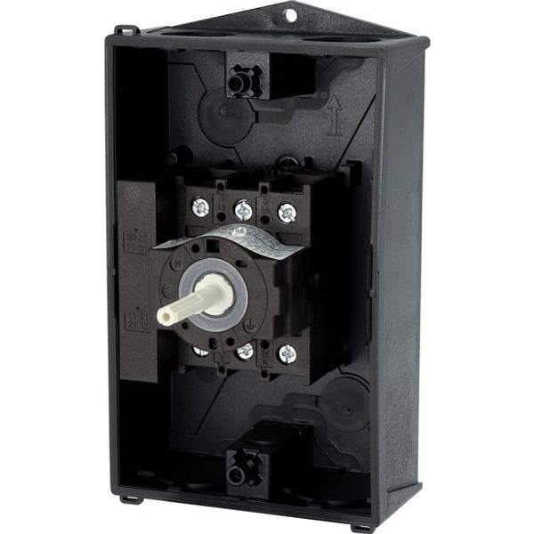 P1-25/I2/SVB/HI11 Main switch, P1, 25 A, surface mounting, 3 pole, 1 N/O, 1 N/C, Emergency switching off function, With red rotary handle and yellow locking ring, Locka image 8