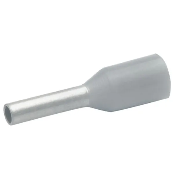 Insulated wire end ferrule, 0.75 mm², 18 mm/12 mm long, DIN 46228/4, gray, 47012 image 1