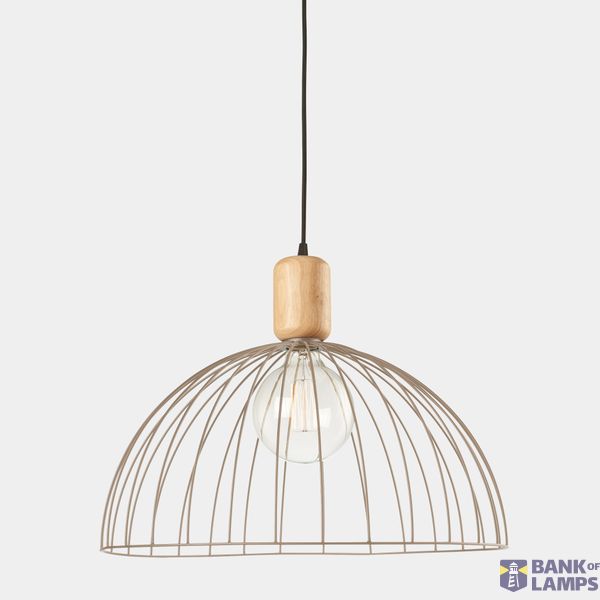 Pendant Contrast ø487mm for Deltatrack E27 60W Light wood image 1