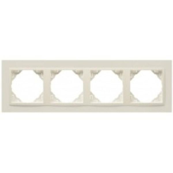 FOUR-GANG FRAME IVORY/IVORY image 1