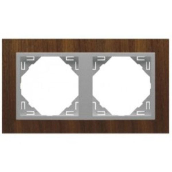 DOUBLE FRAME WALNUT-TREE/ALUMIUM image 1