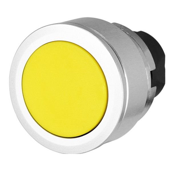 Push-button, flush-mount, maintained, yellow image 1