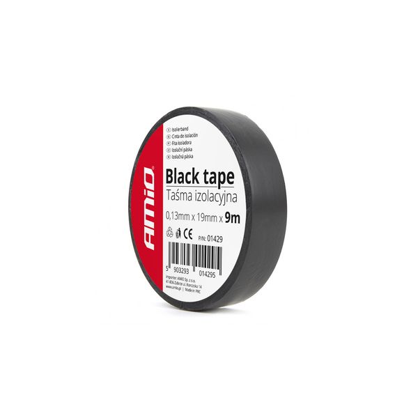 Black tape 19mm x 9m (12 pcs) image 1