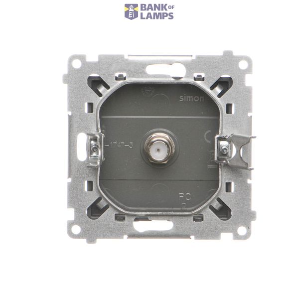 HDMI double socket, Silver matt, metalic image 1