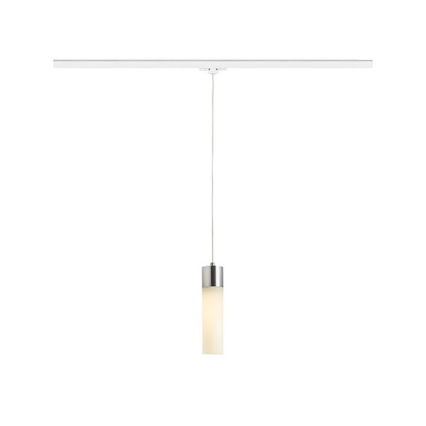 EIGHT for 3-circuit tracks pendant opal-colored glass/chrome 230V LED E27 11W image 1