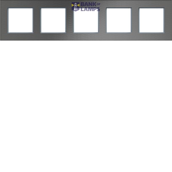 Cover frame 5-way horizontal, A.8, stainless steel image 1
