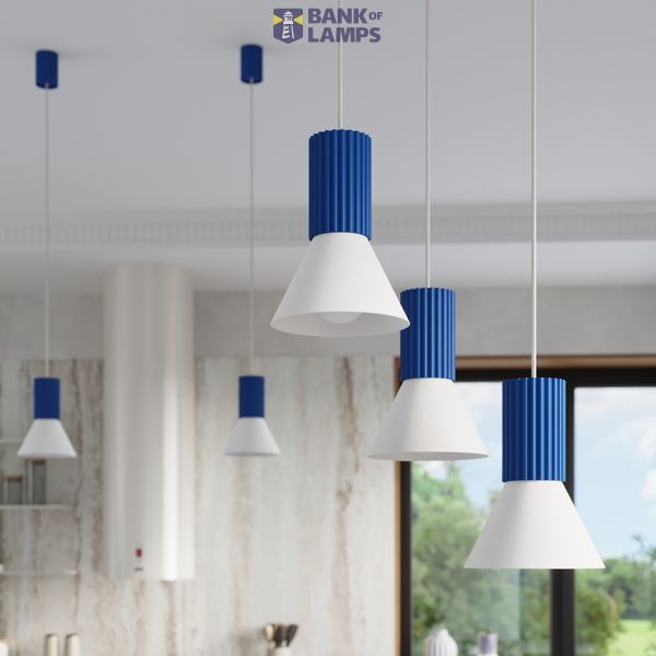 Pendant lamp ESTRIA 3P white/ultramarine image 5