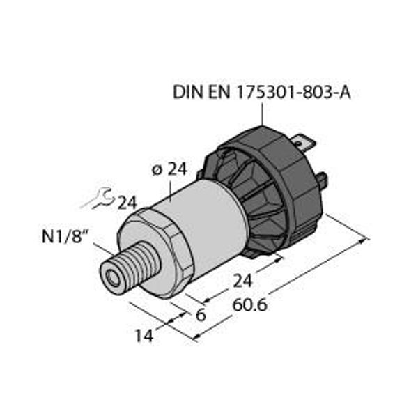 Pressure Transmitter With Current Output (2-Wire)   PT130PSIV-1014-I2-DA91 image 1