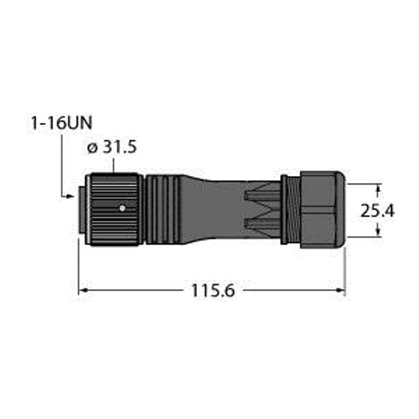 Field-Wireable Connector Female Connector, Straight   B7181-0/21 image 1