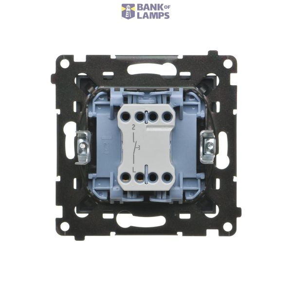 Double button for switches and push buttons, antibacterial white image 1