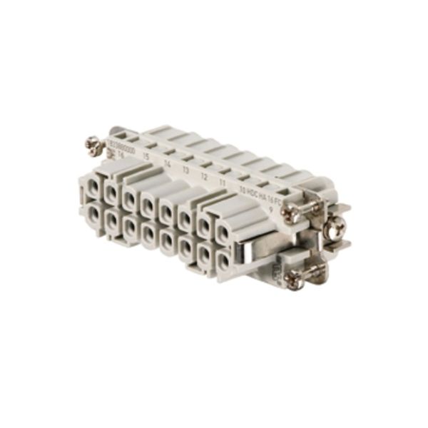 HDC insert, Female, 250 V, 16 A, Number of poles: 16, Crimp connection, Size: 5 image 1