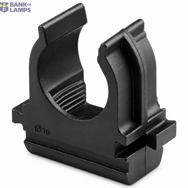 Conduit Plastic Snap Clips 25mm Black (50pcs bag) image 1