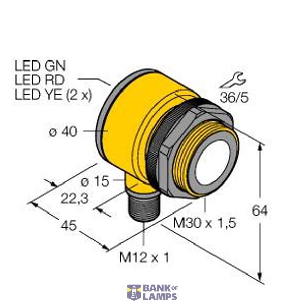 Ultrasonic Sensor diffuse mode sensor   T30UDPBQ-CRFV image 2