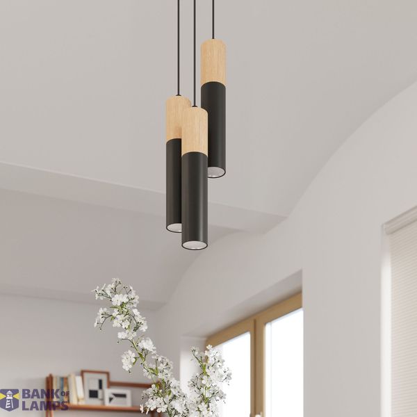 PABLO HANGING LAMP BLACK GU10 1X40W IP20 image 5