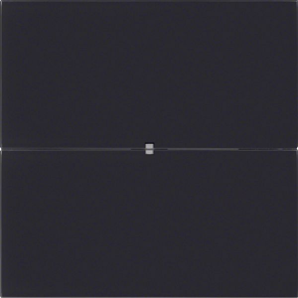 B.IQ push-button 2gang comf, KNX - B.IQ, glass black image 1