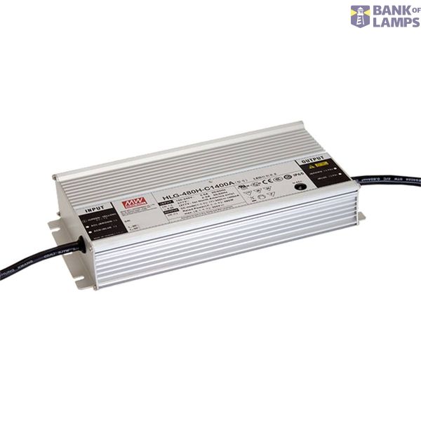 HLG-480H-C1750B LED driver, IP67 480W, 137-274V, 1750mA CC dimmable, MEAN WELL image 1